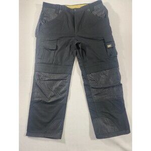 Caterpillar CAT Trademark Work Pants Canvas Mens Size 40/30 Black Multi-Pockets